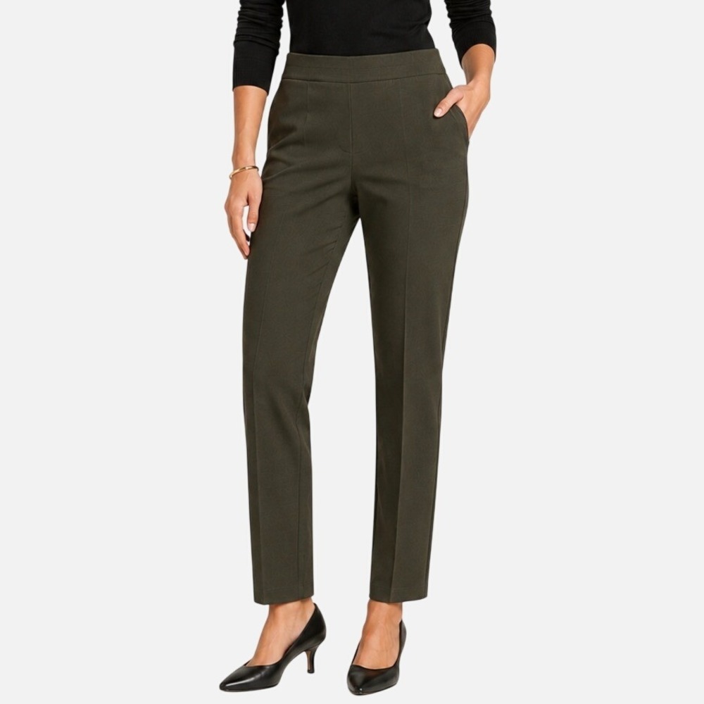 Eileen Fisher Pima Cotton Stretch Jersey High-Waisted Pant Size Small
